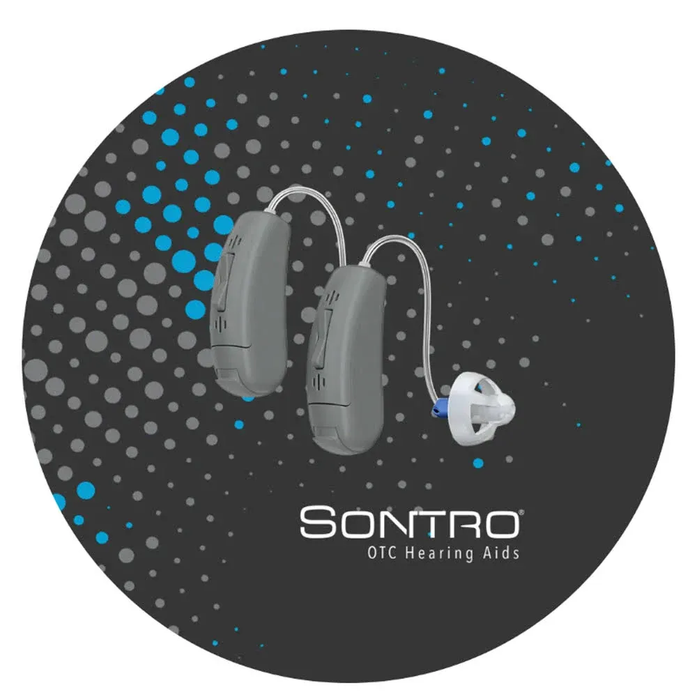 Sontro OTC Hearing Aids Behind The Ear for Seniors & Adults-Grey