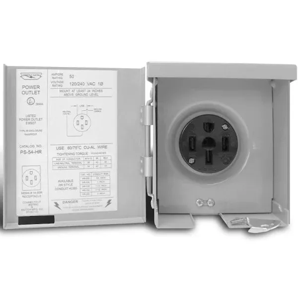 Connecticut Electric 50 Amp RV Power Outlet