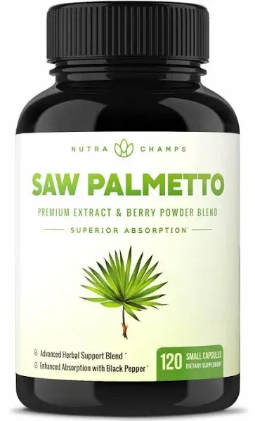 Saw Palmetto Prostate Health Supplement 600 mg 120 Capsules Complex with Extract