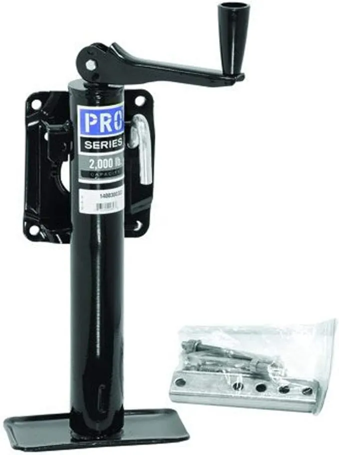 Reese 1400300303 Pro Series Bolt-On Jack , Black