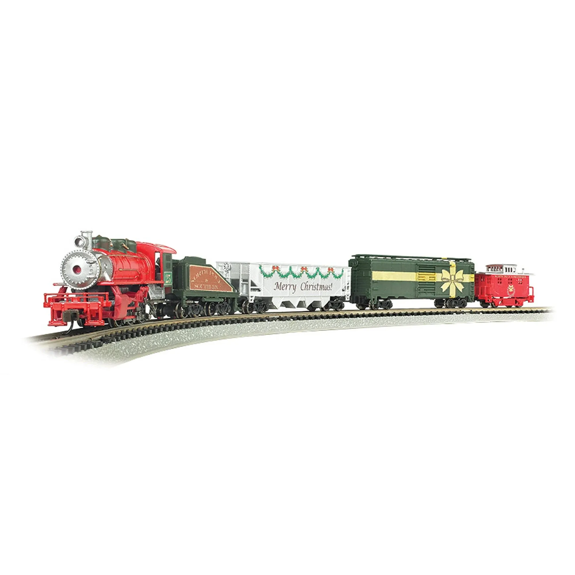 Bachmann Trains - Merry Christmas Express Ready to Run Electric Train Set - N Scale, Multi Color