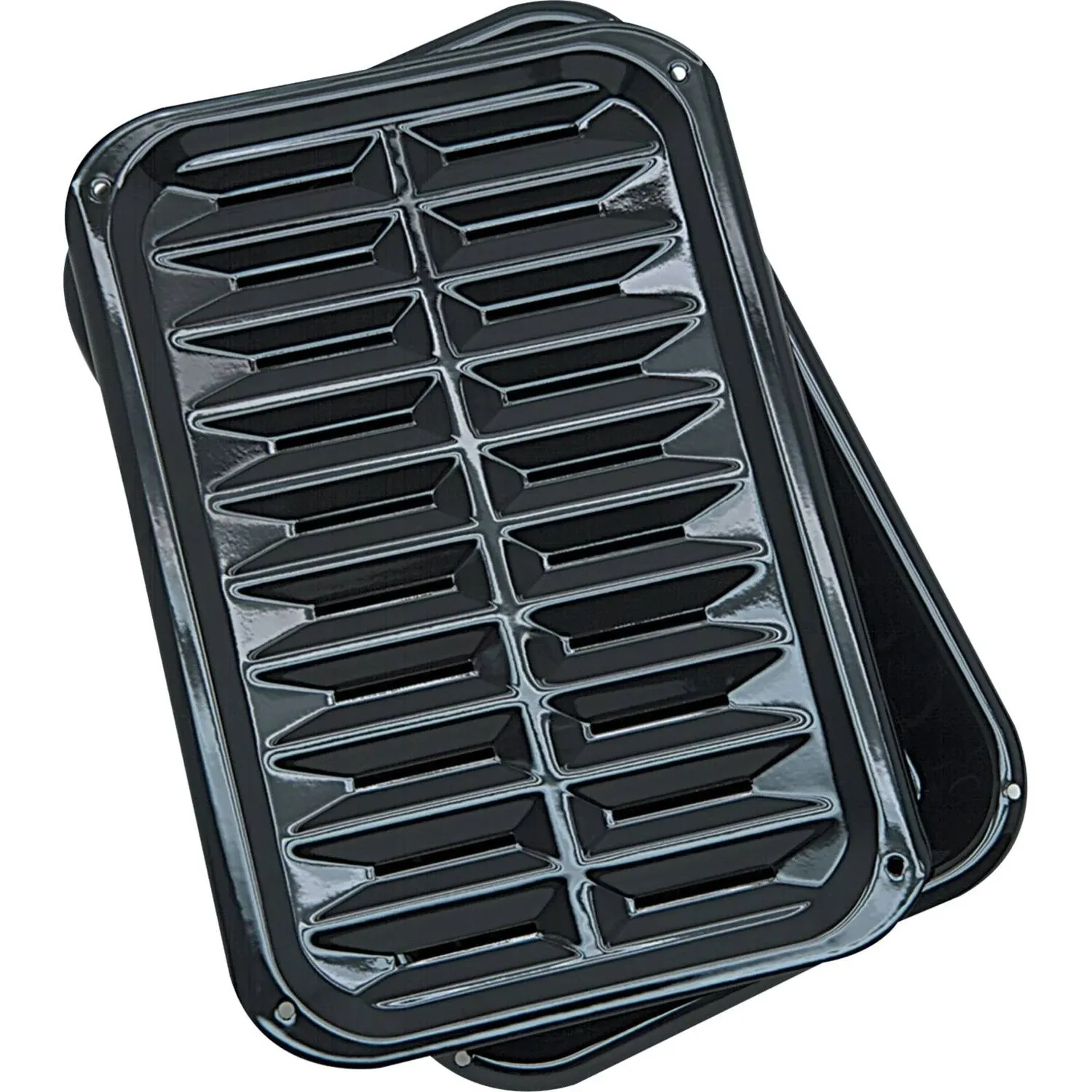 Range Kleen - BP106X - Porcelain Broiler Pan and Grill 8.625 in. W x 13 in. L