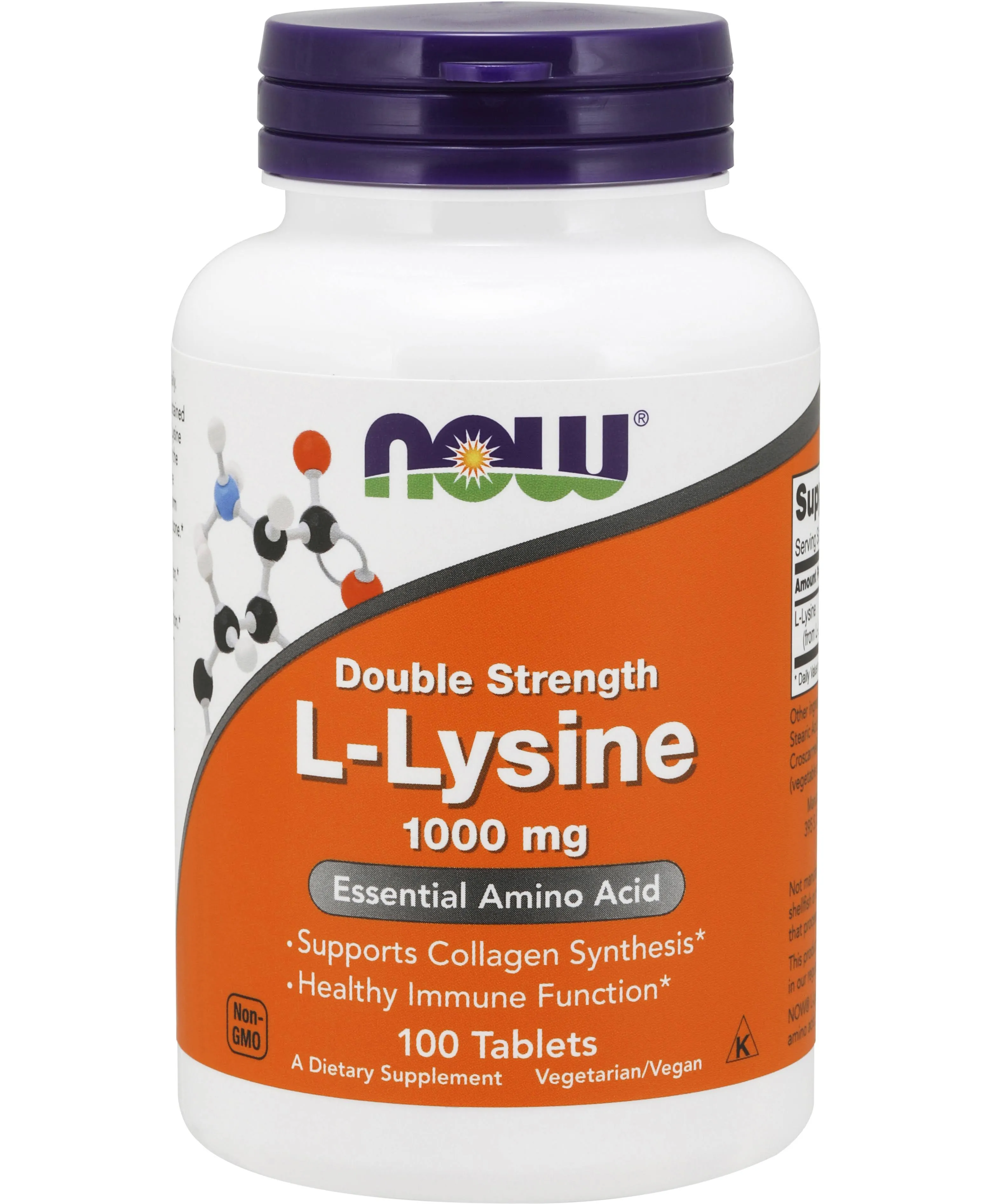 NOW Foods L-Lysine 1000 Mg 100 Tablets