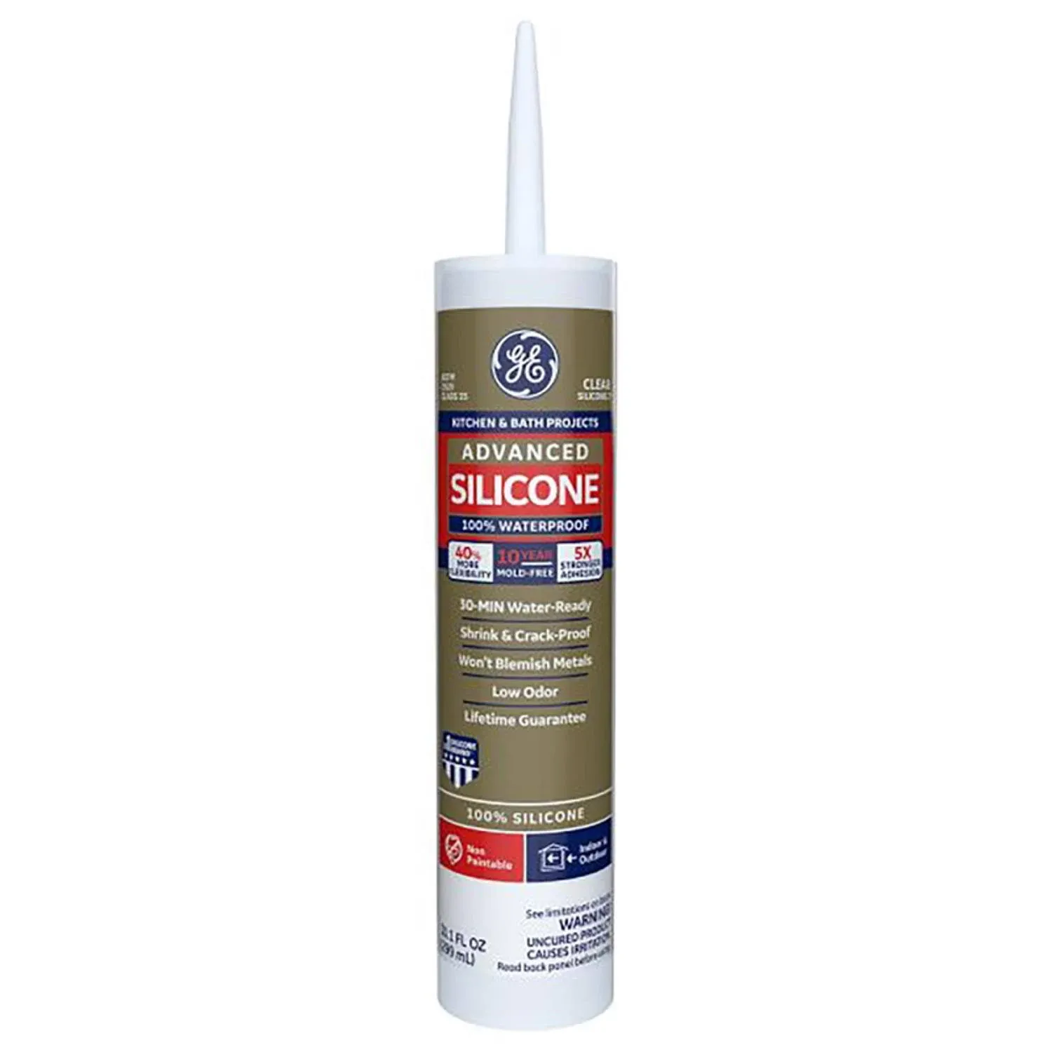 Advanced Silicone 2 10.1 oz. Clear Kitchen and Bath Caulk