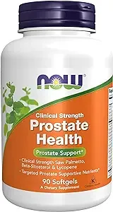 NOW Supplements, Prostate Health, Clinical Strength Saw Palmetto, Beta-Sitosterol & Lycopene, 90 Softgels