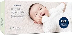 Pipette Baby Wipes - 10 Pack (720 ct)