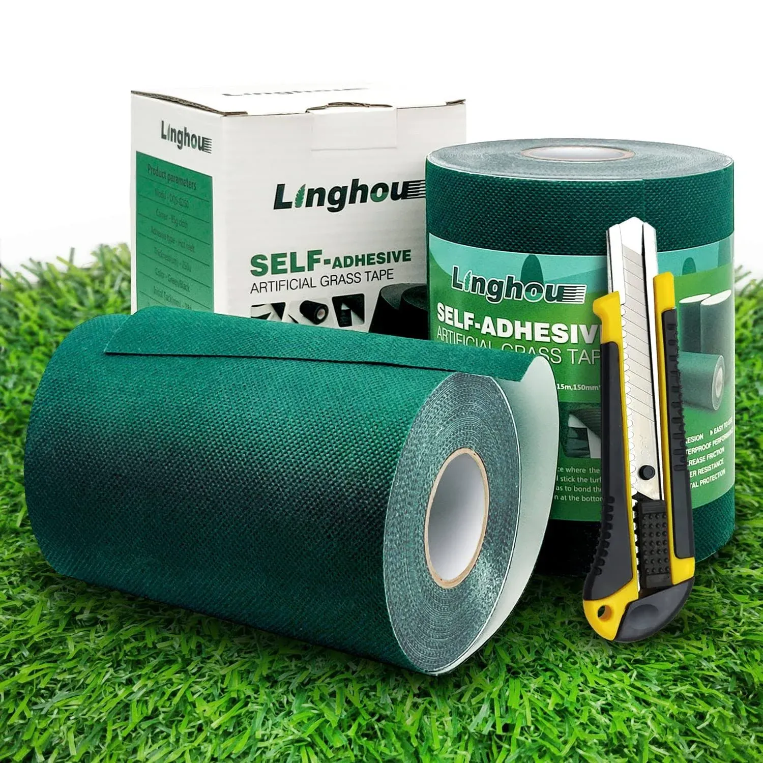 Self-Adhesive Artificial Grass Seaming Tape Weatherproof Turf Adhesive for Sy...