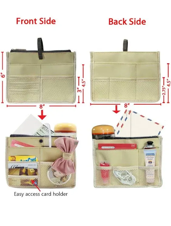 Nifty Patented Handbag Purse Organizer Insert - 18 Compartments