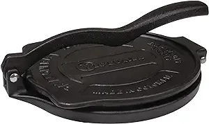 Victoria 8-Inch Commercial-Grade Cast-Iron Tortilla Press, Made from Super-Durable HD Iron, Made in Colombia