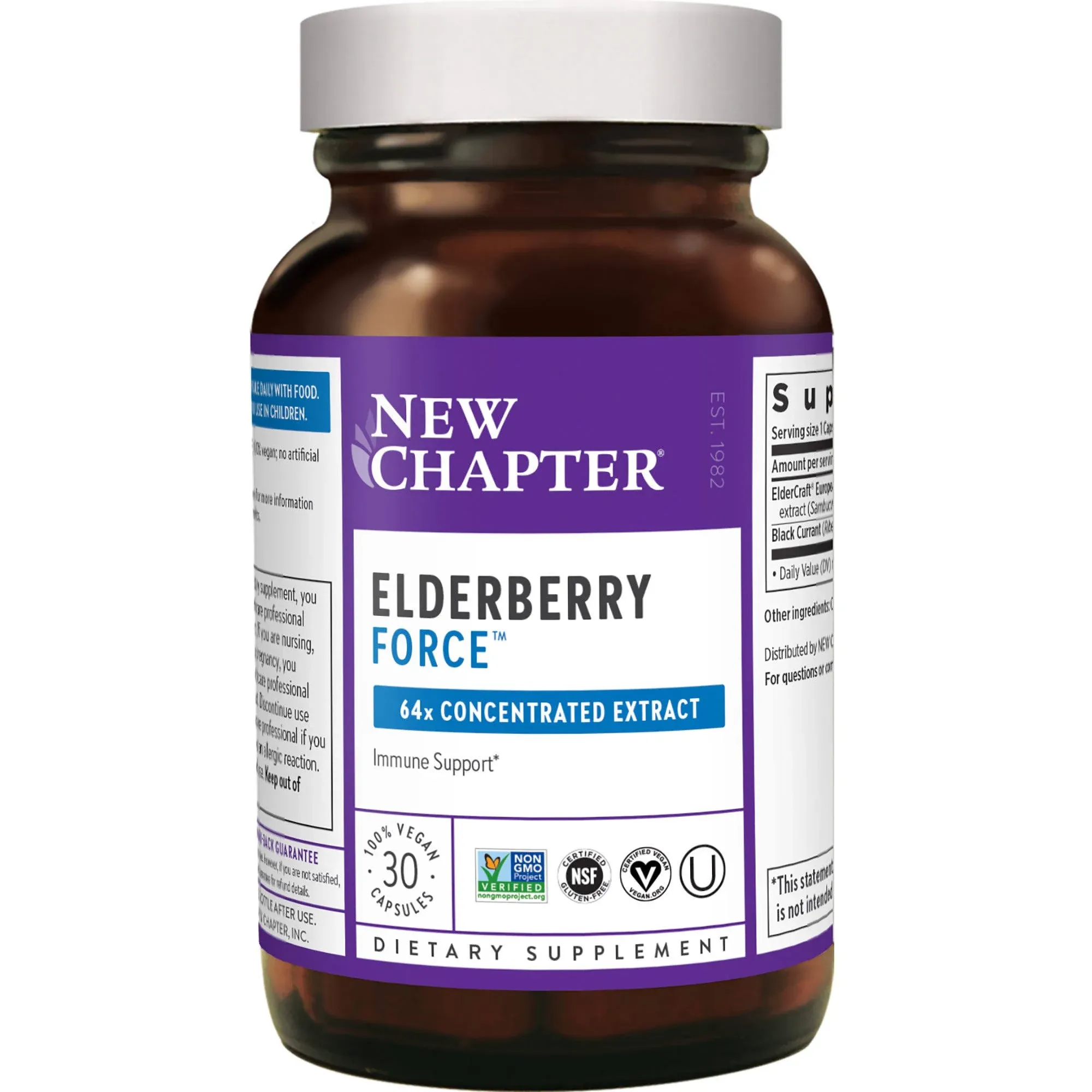 New Chapter, Elderberry Force, 60 Vegan Capsules