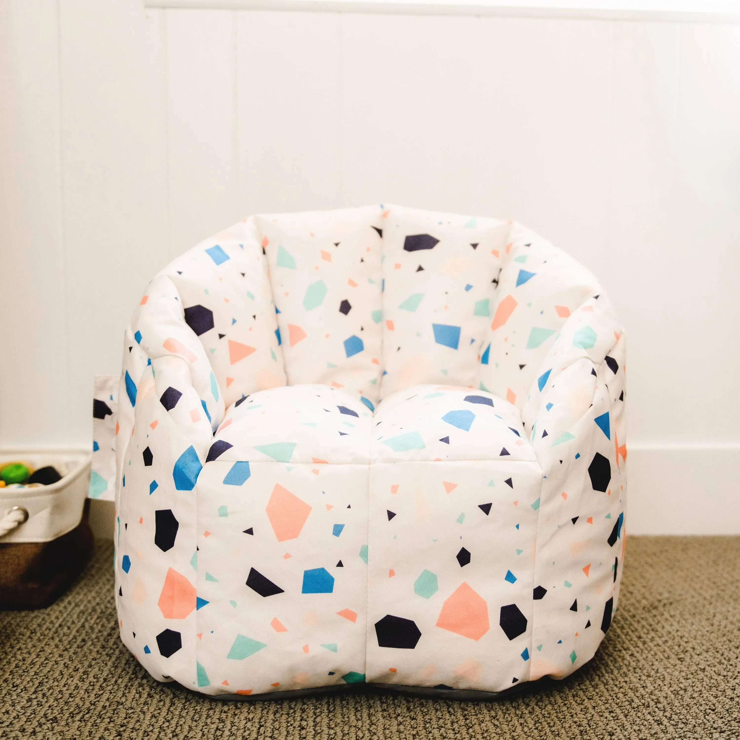 Big Joe Milano Kid's Bean Bag Chair Terrazzo Lenox Size Small