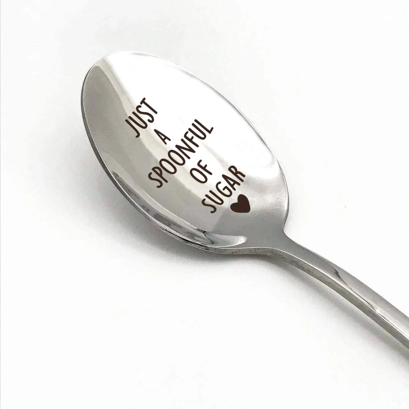 Just a Spoonful of Sugar Spoon for Friends or Dessert Sugar Coffee Lover Funny Birthday Gift