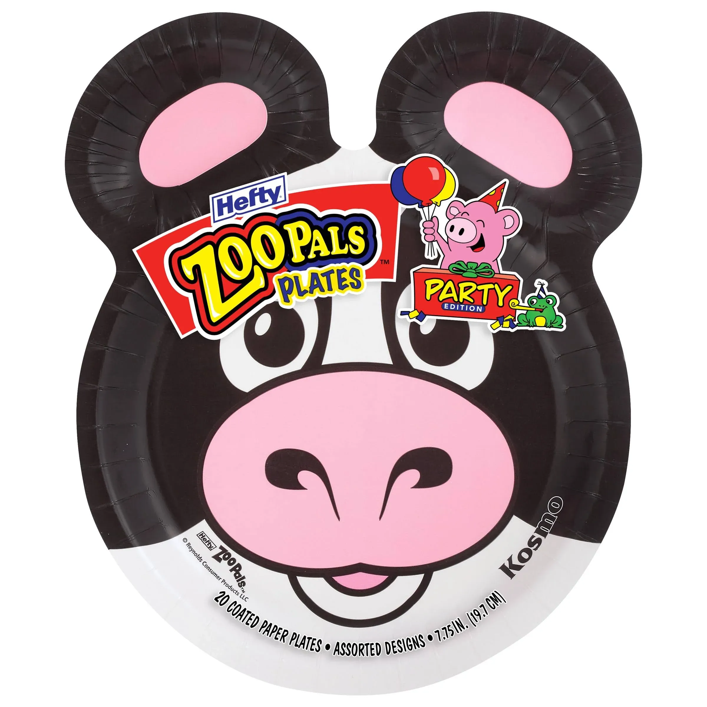 New Sealed Zoo Pals Hefty Paper Plates Party Edition 2023 - 15 Count 🐸 🐷 🐯