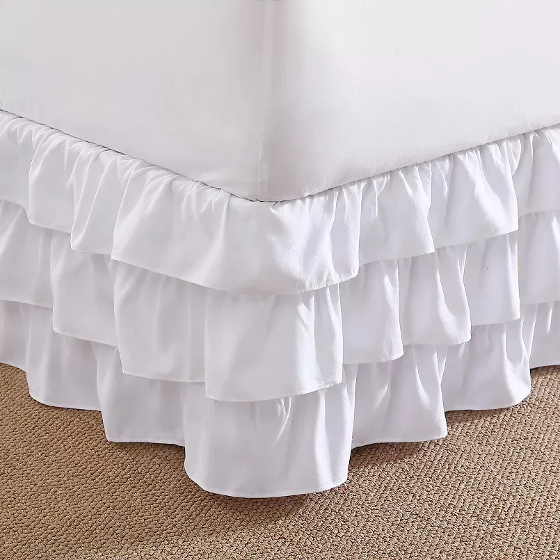 Poppy & Fritz Solid White Bedskirt, Full