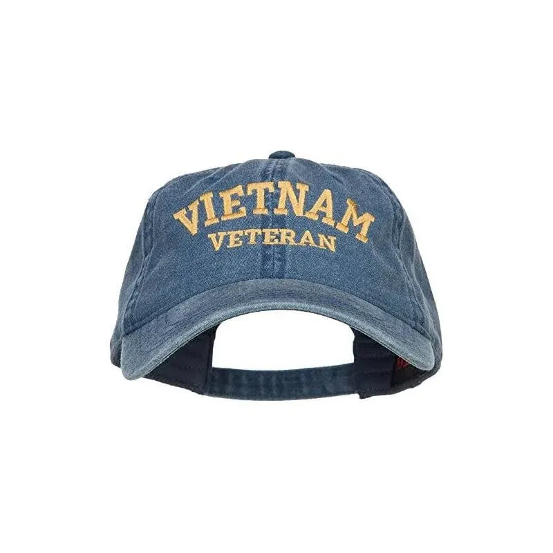 Vietnam Veteran Embroidered Washed Cap