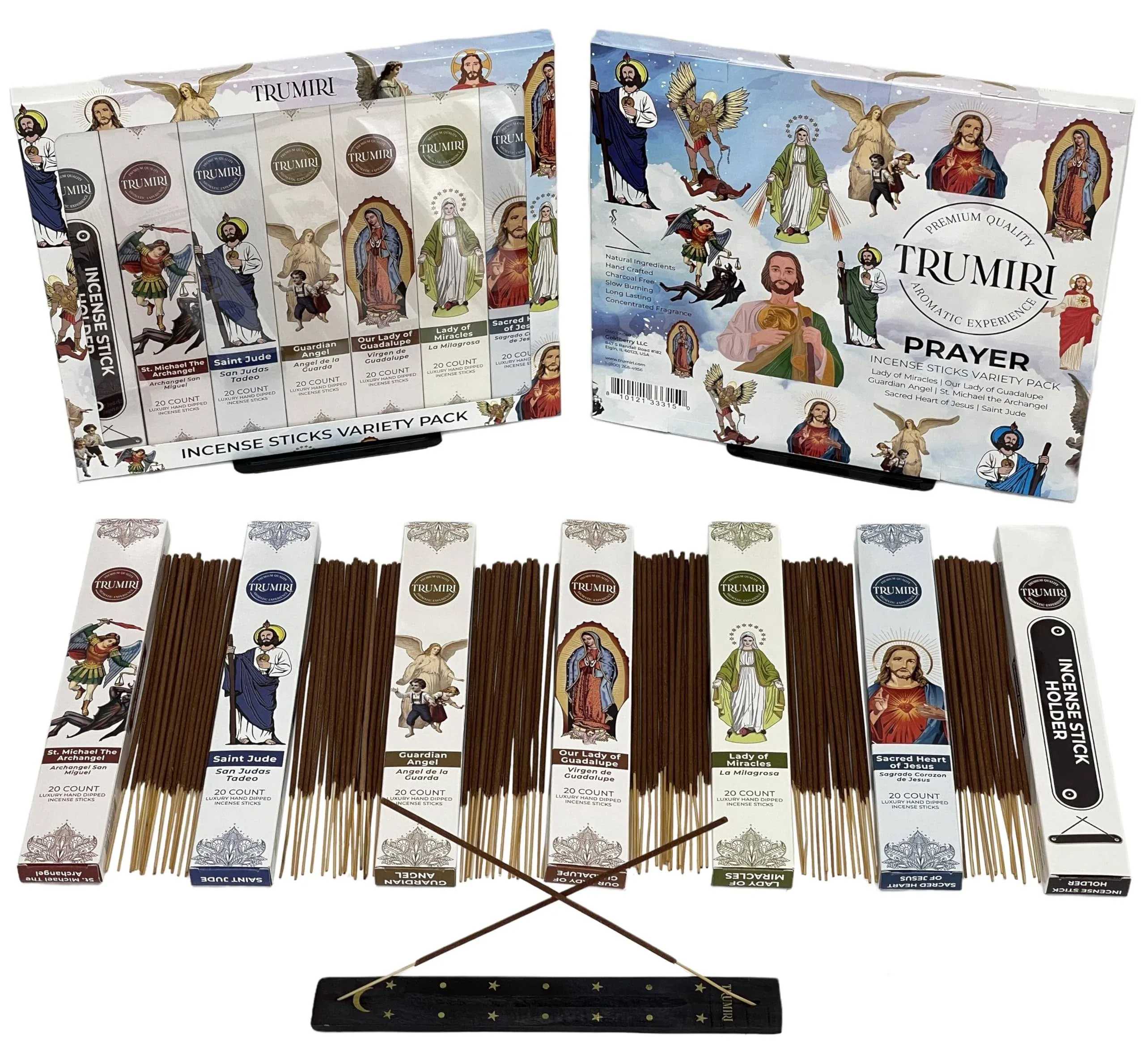 Trumiri Incense Sticks for Prayer - Total 120 Insence-Sticks (20 Insense x 6 Incence) - Incense Set - Natural Incense Sticks Variety Pack for Sacred