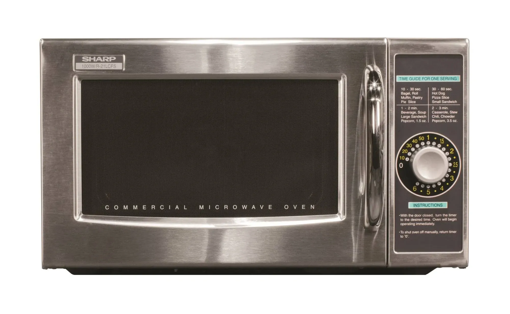 Sharp R 21Lcfs 1000W Commercial Microwave Oven - Stainless Steel