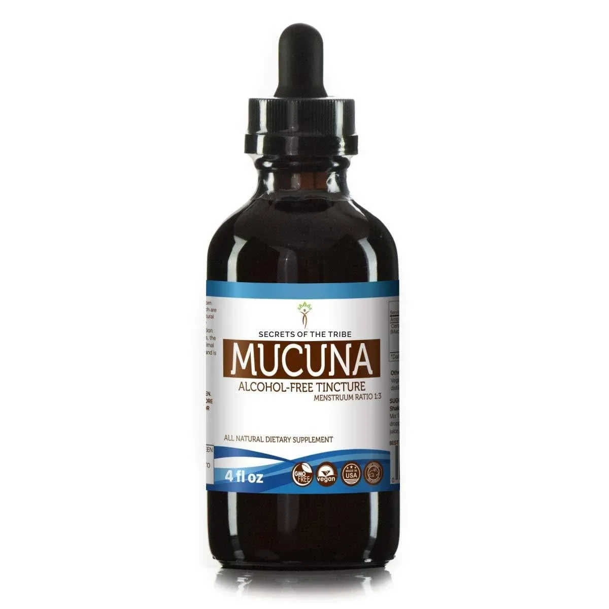 Mucuna Tincture Alcohol-Free Liquid Extract, Organic Mucuna (Mucuna Pruriens ...