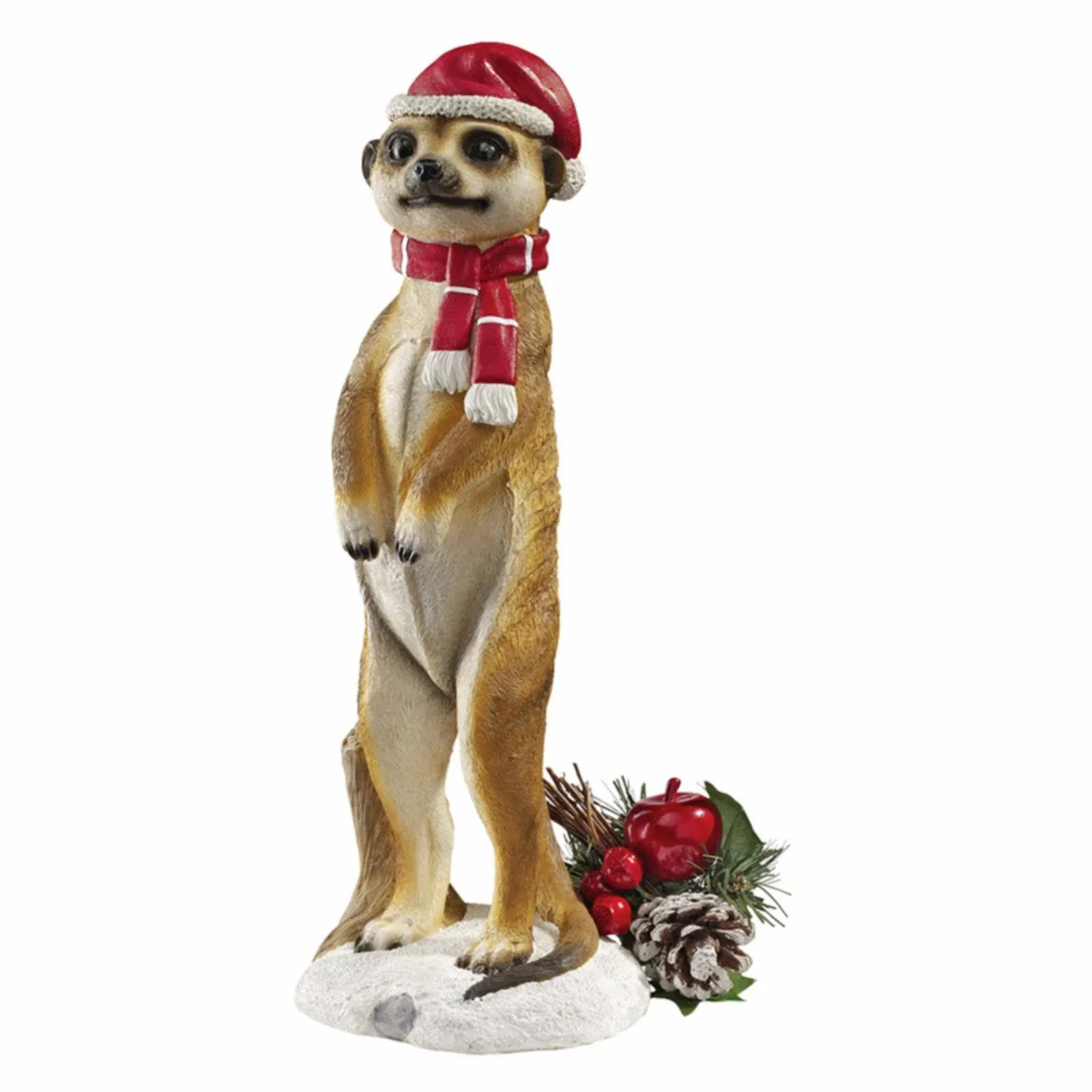 Merry Meerkat Holiday Greeter Statue: Set of Two