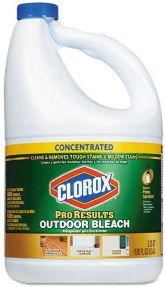 Clorox Company Bleach Concentrate Solution (120 oz.) Outdoor Cleaner, 120 Fl Oz (Pack of 1)