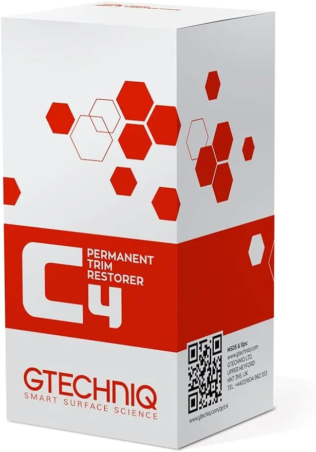 Gtechniq - C4 Permanent Trim Restorer - Restores Faded Trim to New Condition; Exceptionally Thin Optically Clear Film, Protective Durable Coating for Up to 2 Years (15 milliliters)