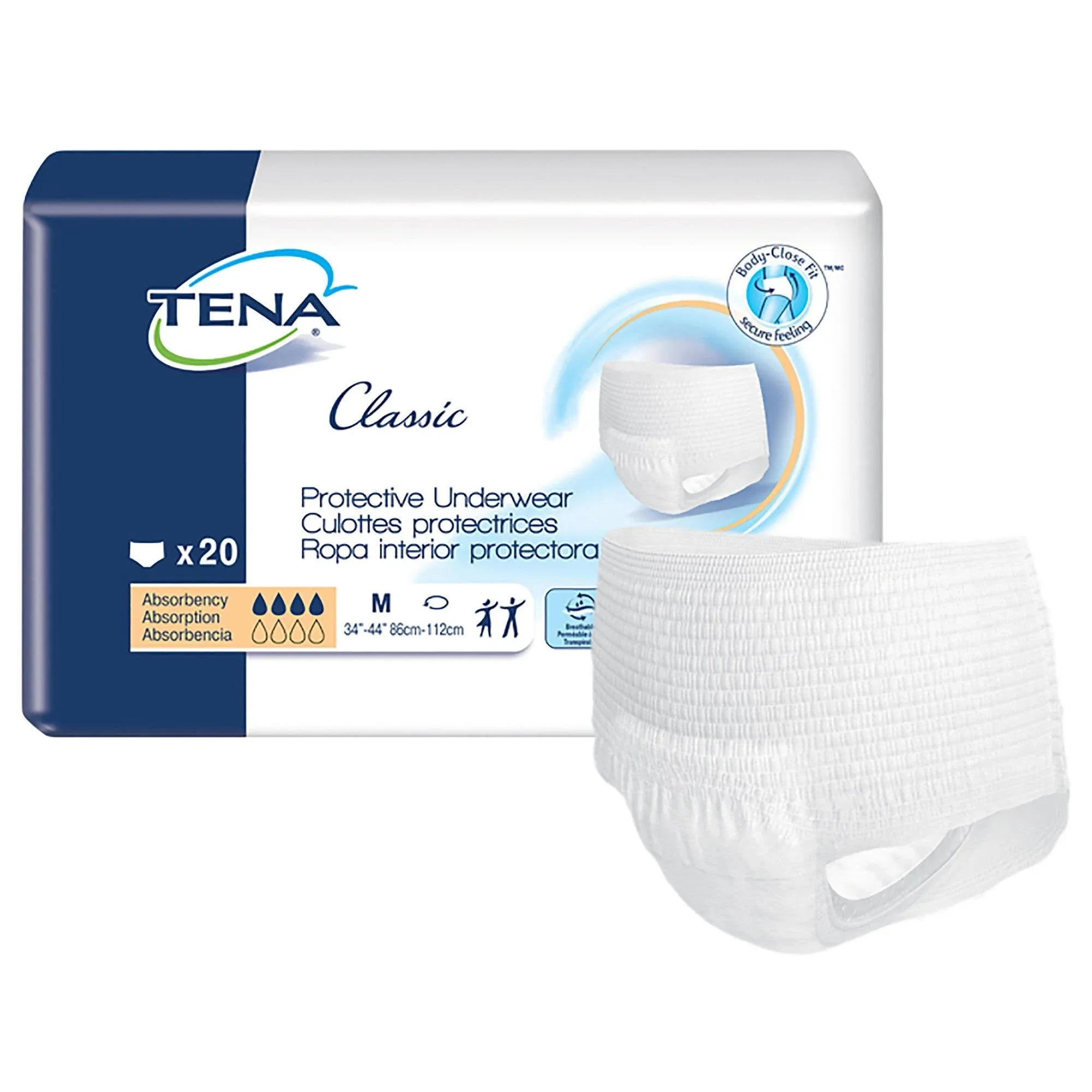 Essity TENA&reg; Classic Protective Incontinence Underwear, Moderate Absorbency, Medium