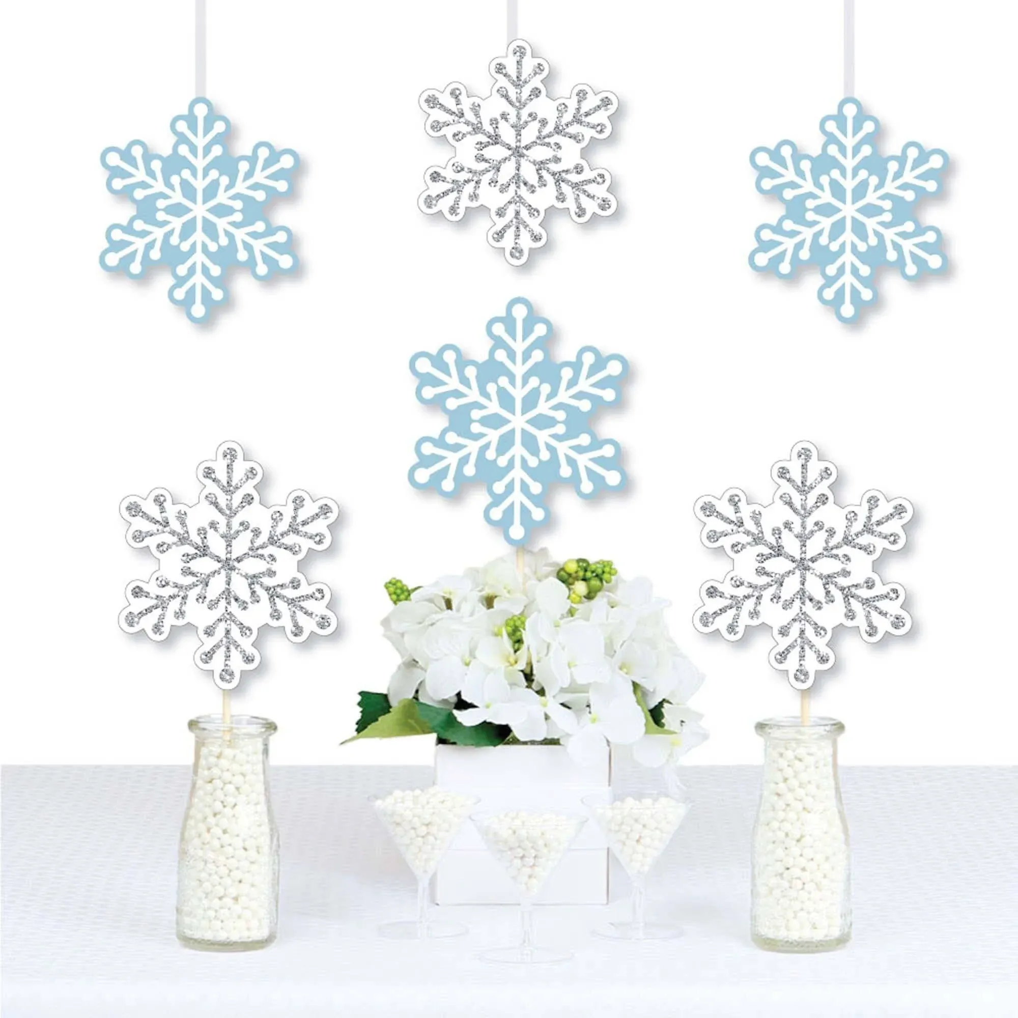 Winter Wonderland - Snowflake Decorations DIY Snowflake Holiday Party & Winter Wedding Essentials - Set of 20