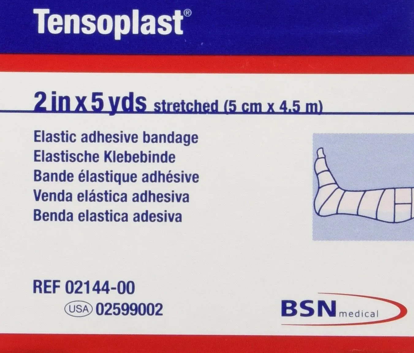 Beiersdorf Tensoplast Elastic Bandage - Tan - 1 Roll - 2" X 5 Yards - 1 Roll