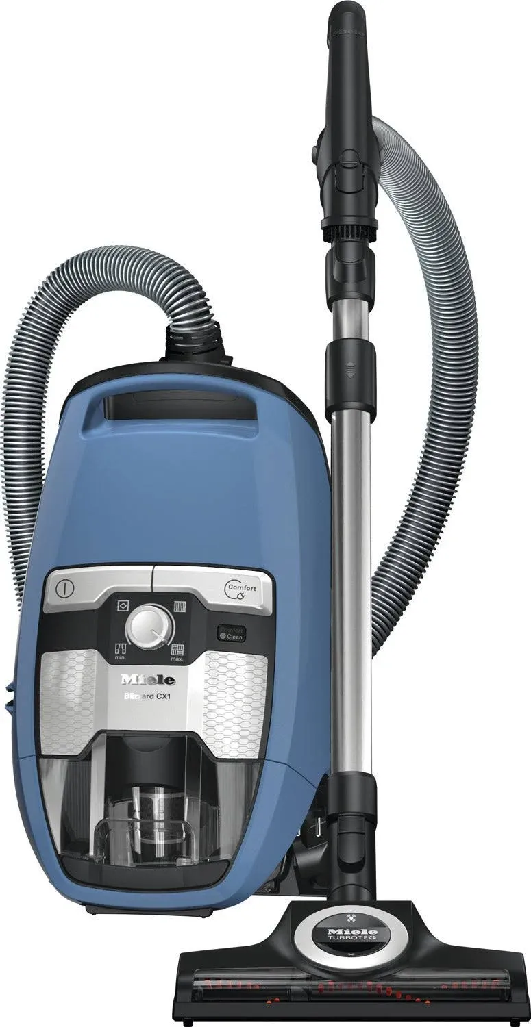 Miele Blizzard CX1 Turbo Team Bagless Canister Vacuum, Tech Blue - Portable, Household