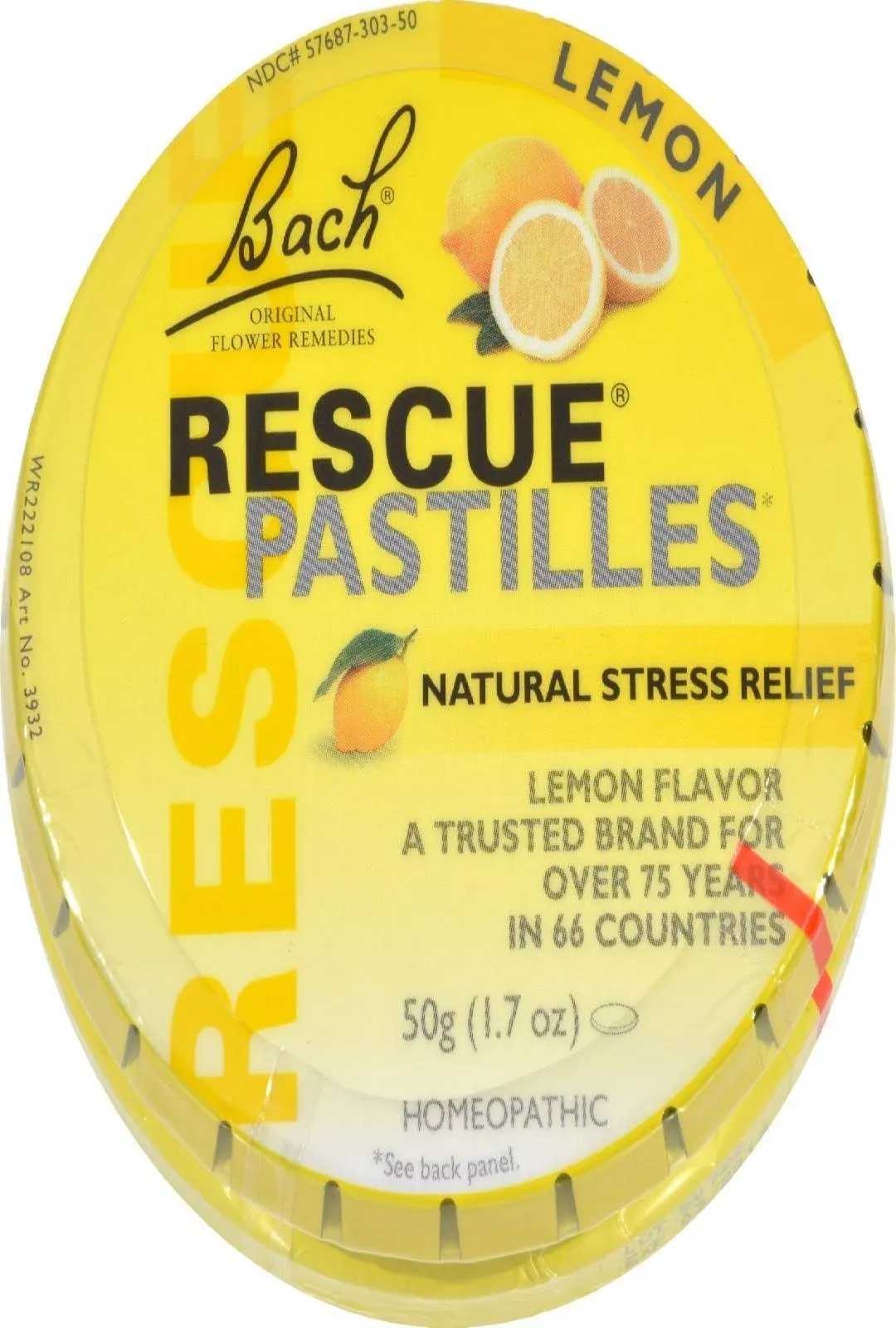 Rescue Original Flower Remedies Pastilles, Lemon - 1.7 oz