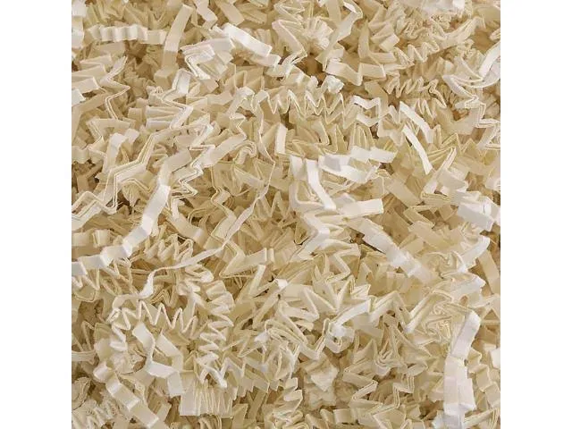 MagicWater Supply Crinkle Cut Paper Shred Filler (1/2 lb) for Gift Wrapping & Basket Filling - Light Ivory