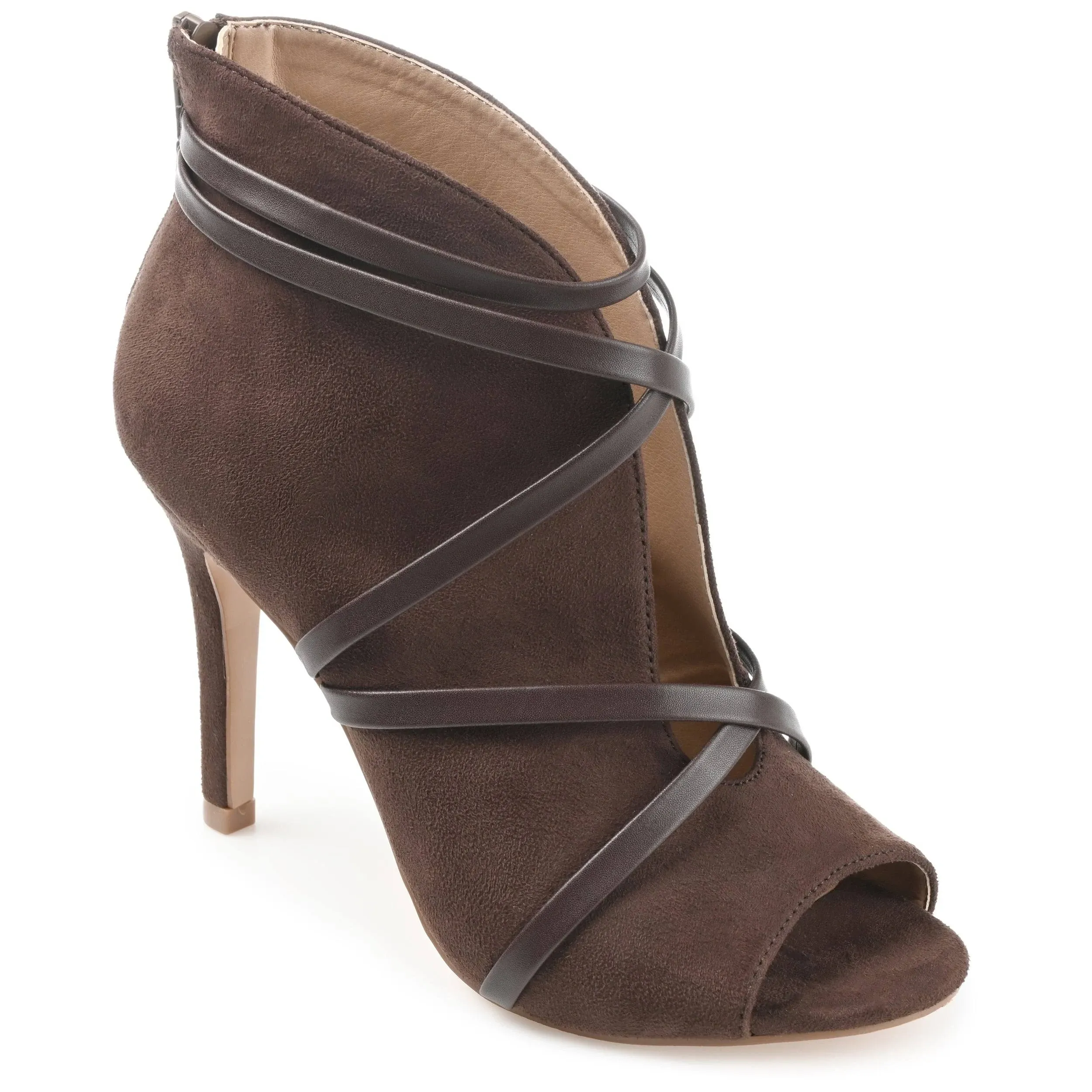 SAMARA STILETTO HEELED BOOTIES IN FAUX SUEDE