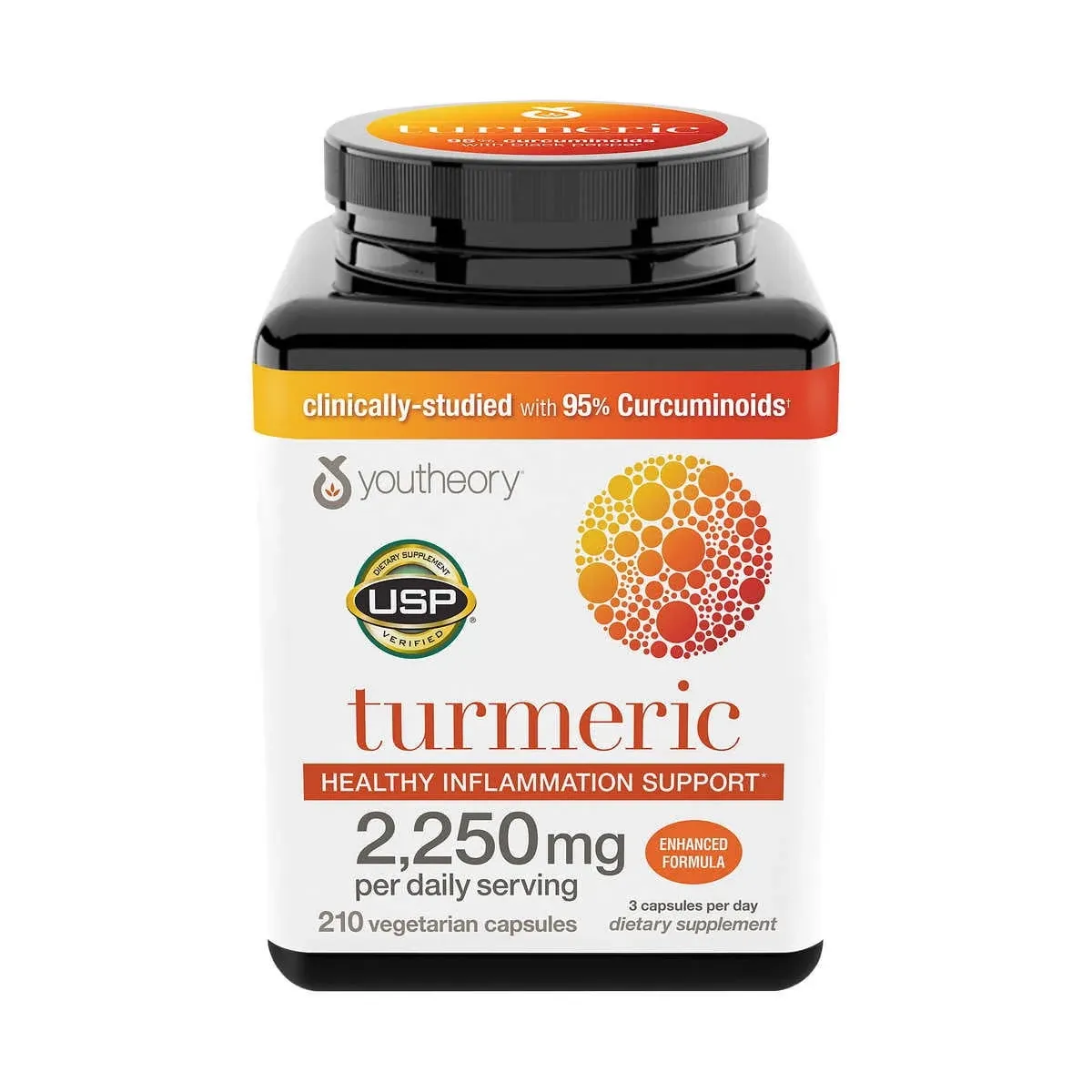 Youtheory Cúrcuma Fórmula Extra Fuerte 2,250 mg., 210 Cápsulas