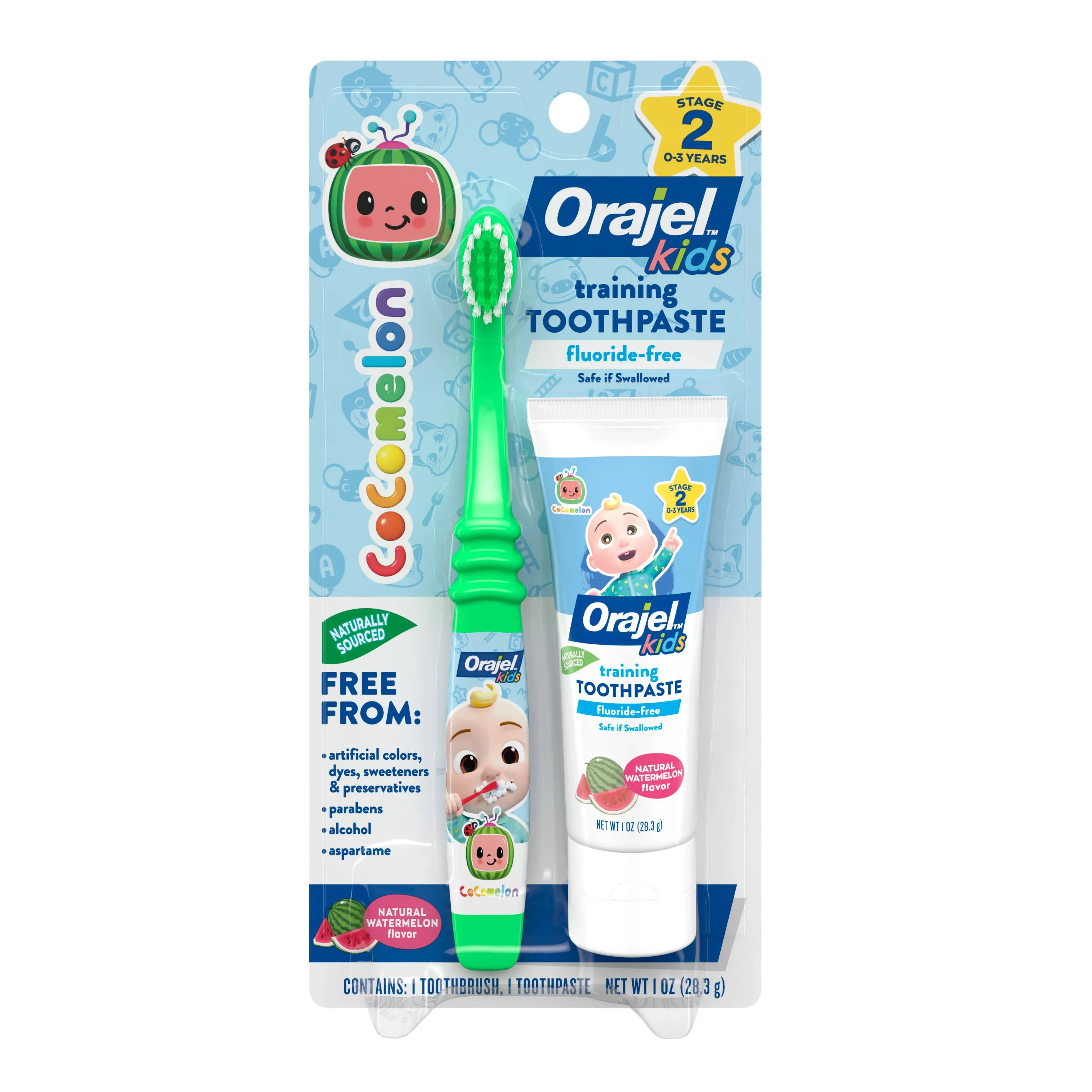 Orajel Kids Cocomelon Training Toothpaste &amp; Toddler Toothbrush Free US Shipping