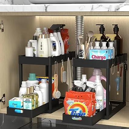 Pougny 2pc Under Sink Organizer Rack