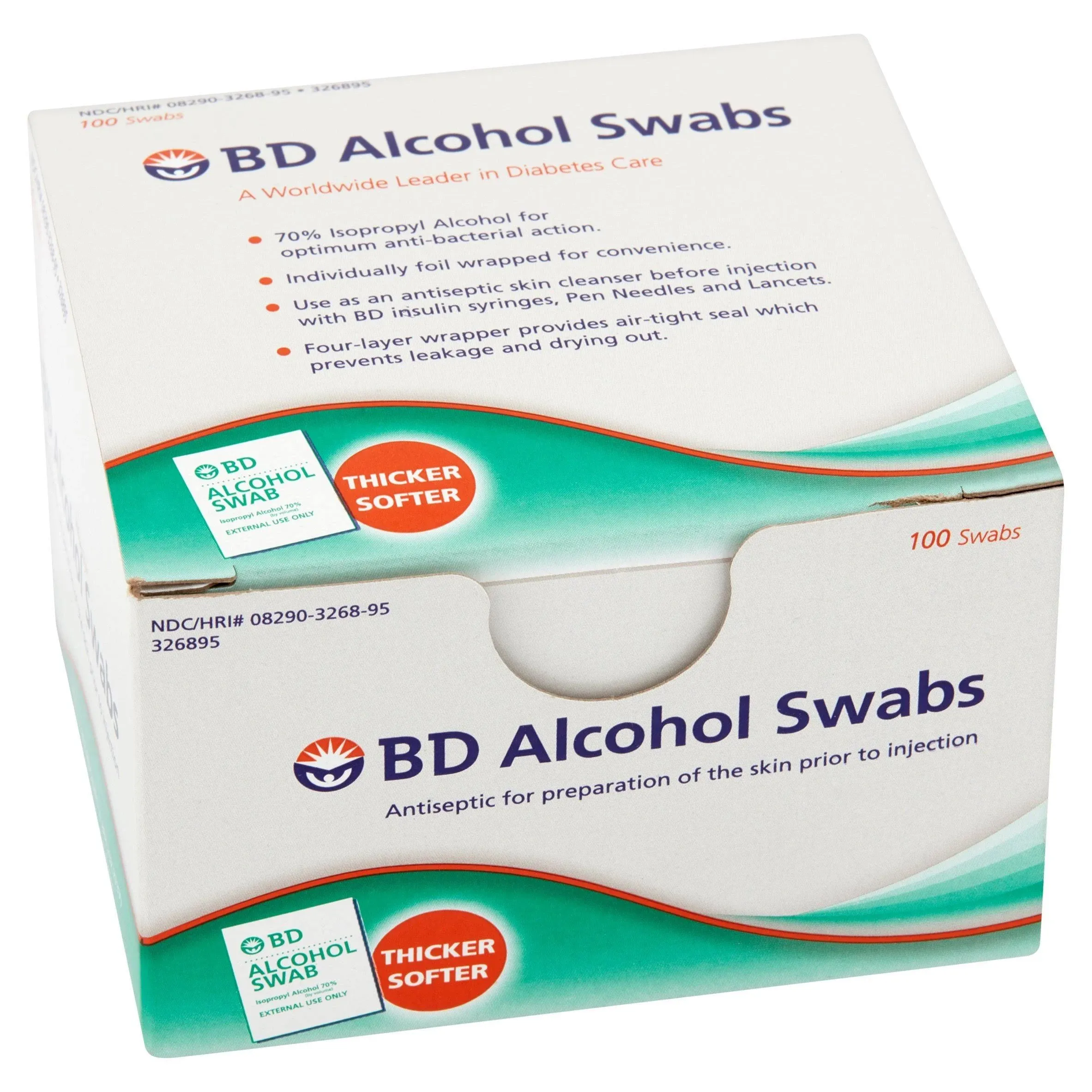 BD Alcohol Swabs - 100 swabs