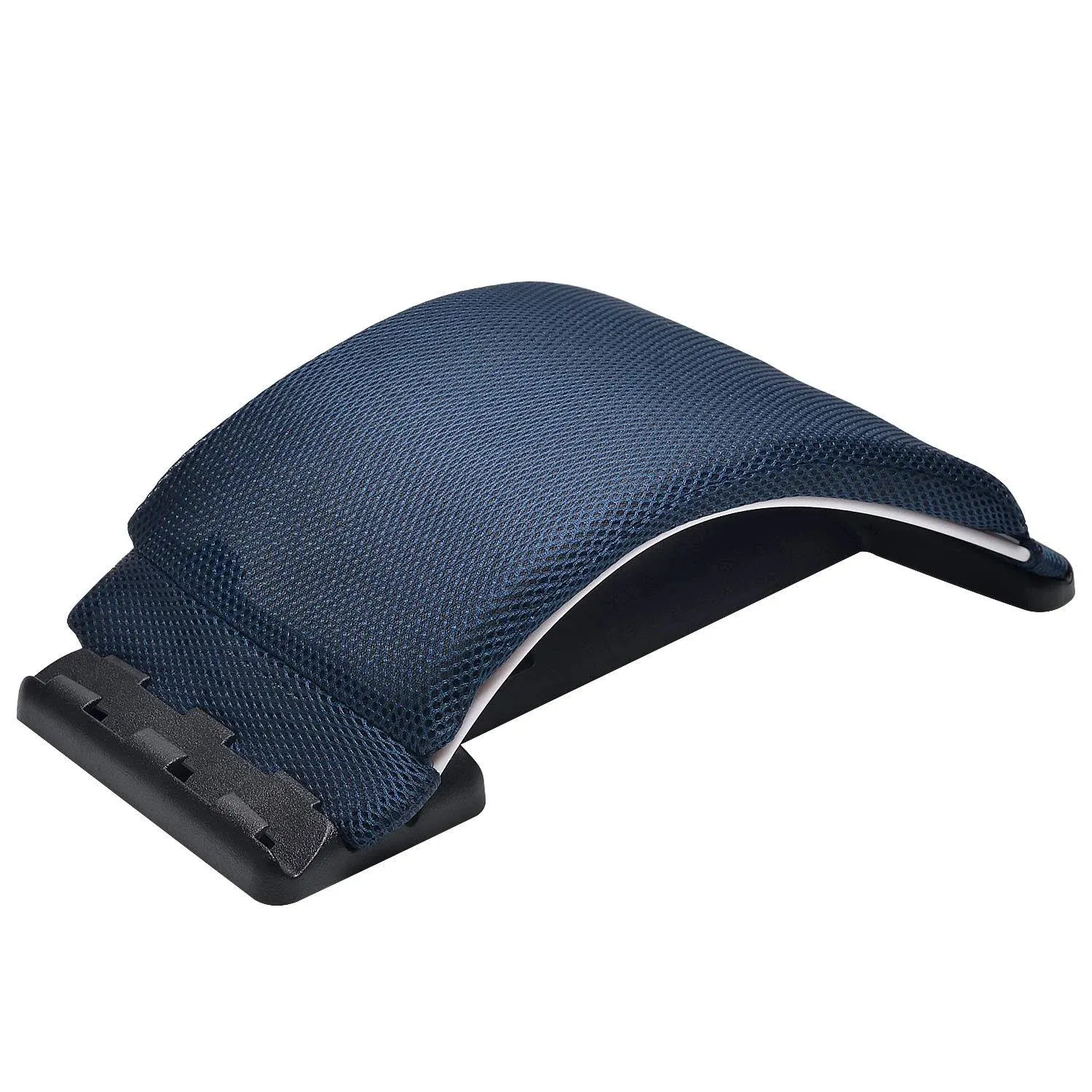 BACK STRETCHER with Memory Foam Cushion Lumbar Support Navy MAGIC BACK SUPPORT