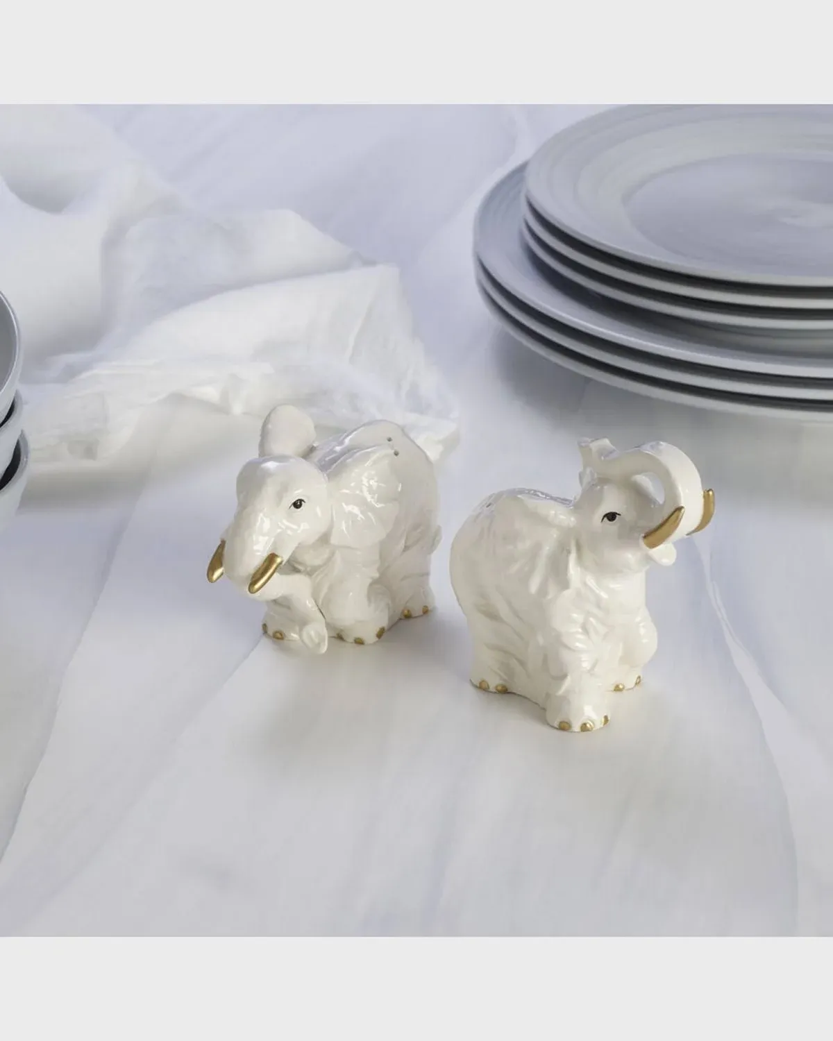 Fitz and Floyd Elephant Salt and Pepper Shaker Set