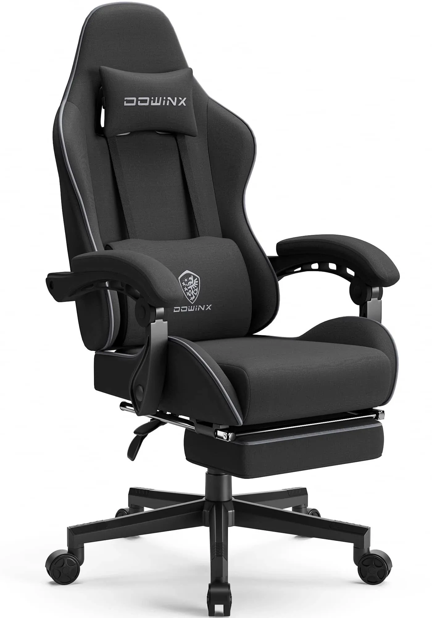 Dowinx Gaming Chair Fabric with Pocket Spring Cushion, Massage Game Chair Cloth ...