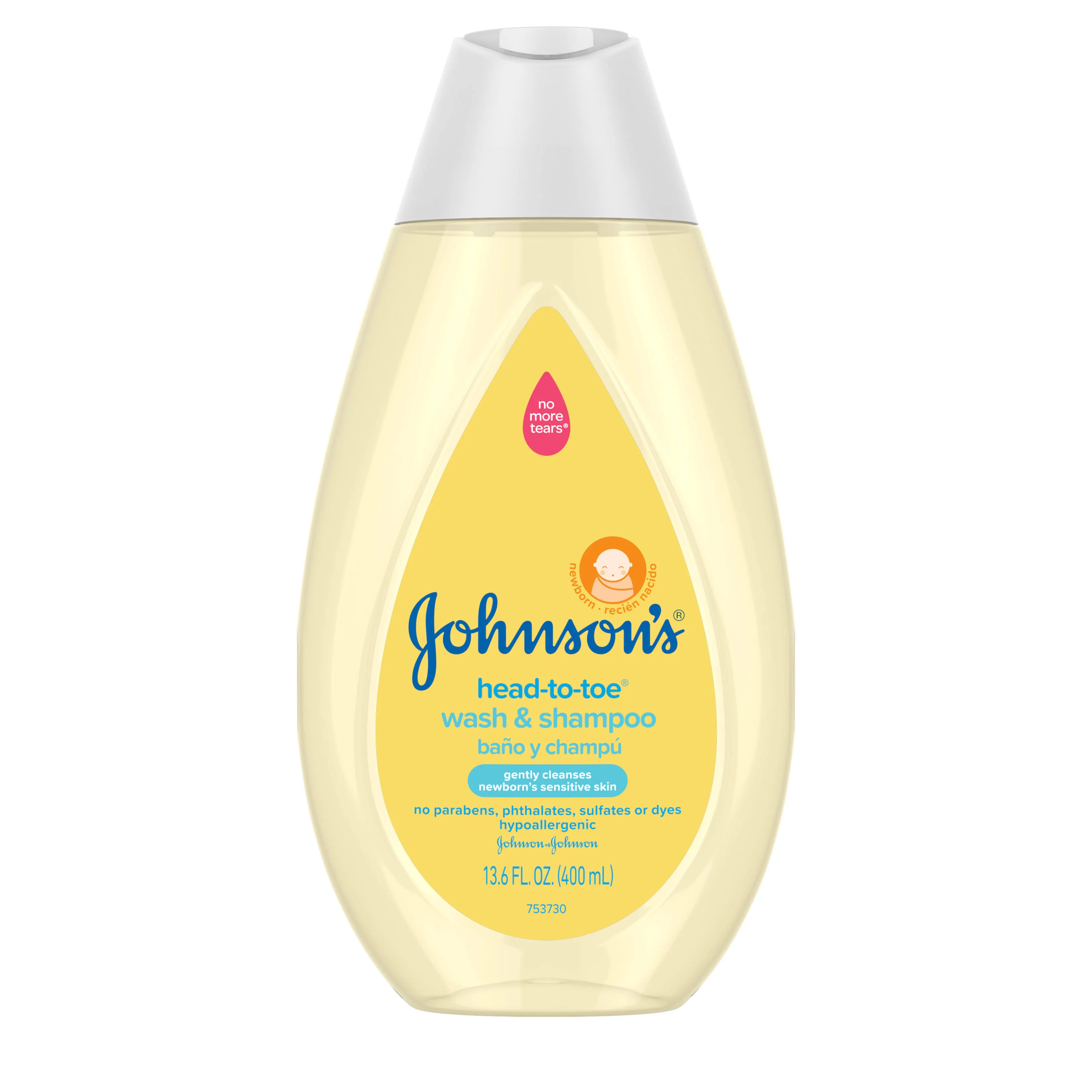 Johnson's Head-To-Toe Gentle Tear-Free Baby Bath Body Wash & Shampoo, 3.4 fl oz