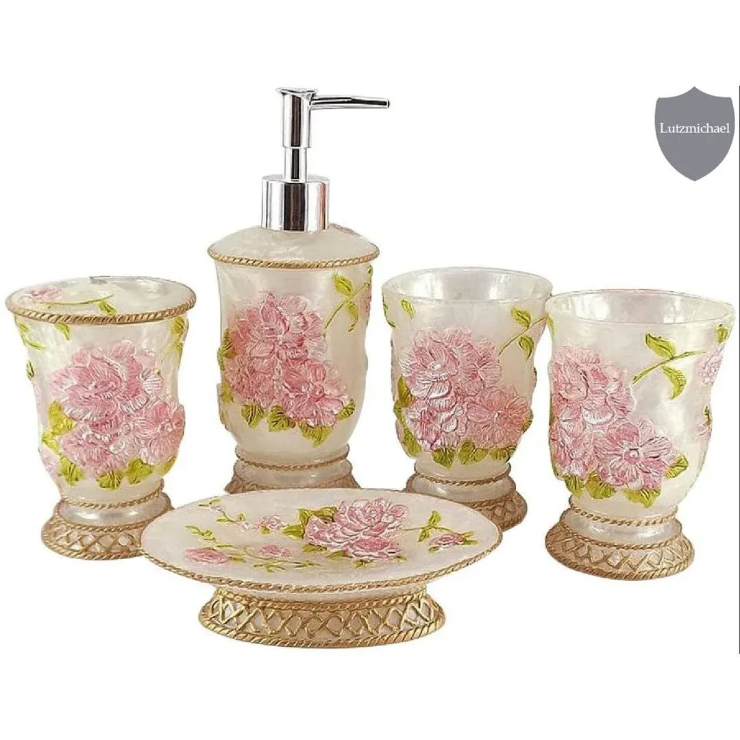 LUANT Vintage Bathroom Accessories 5Piece Bathroom Accessories Set Bathroom S...