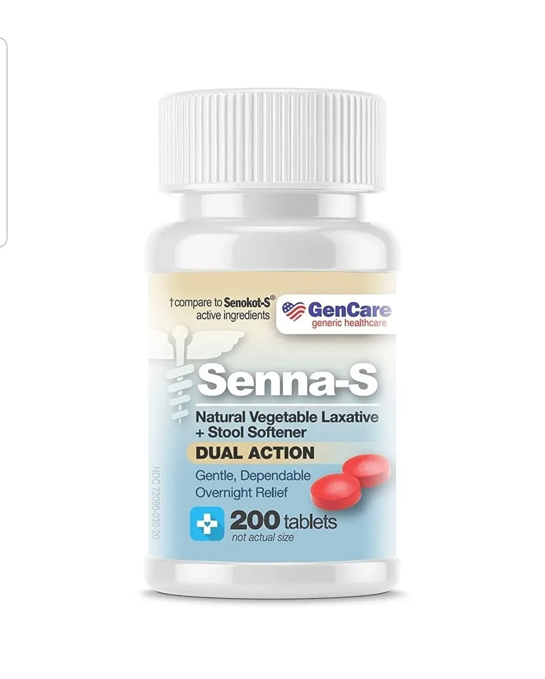 GenCare - Senna-S Natural Vegetable Laxative Plus Stool Softener Dual Action