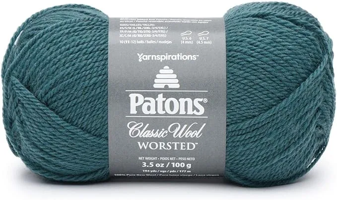 Spinrite Yarns (CA) Patons Classic Wool Yarn, Rich Teal