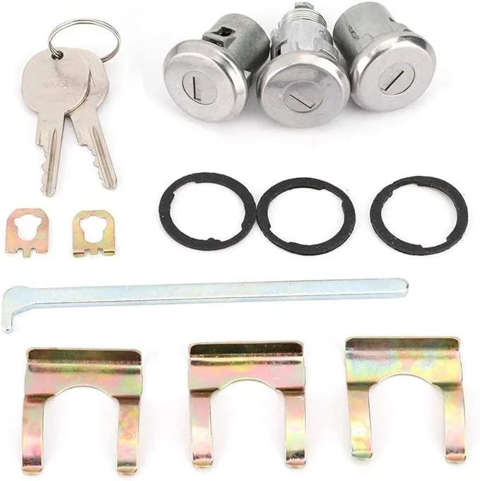 Aramox Cutlass Lock Set Door Trunk Key Car Door Lock Cylinder Keys Set Compatible with : 654394765282