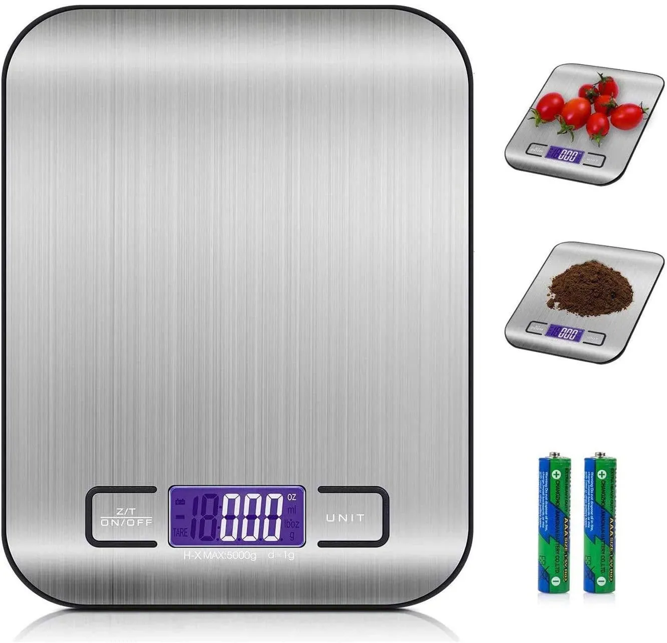 KAZETEC Digital Kitchen Scale,Multifunction Food Scale Measure Weight(MAX:11LB ...