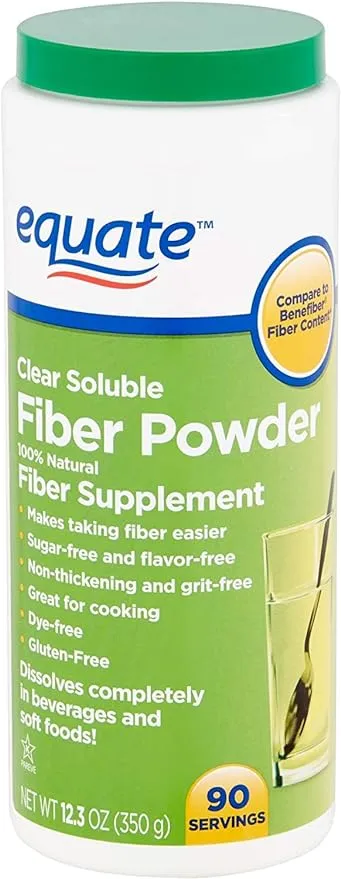 Equate Clear Soluble Fiber Powder, 12.3 oz