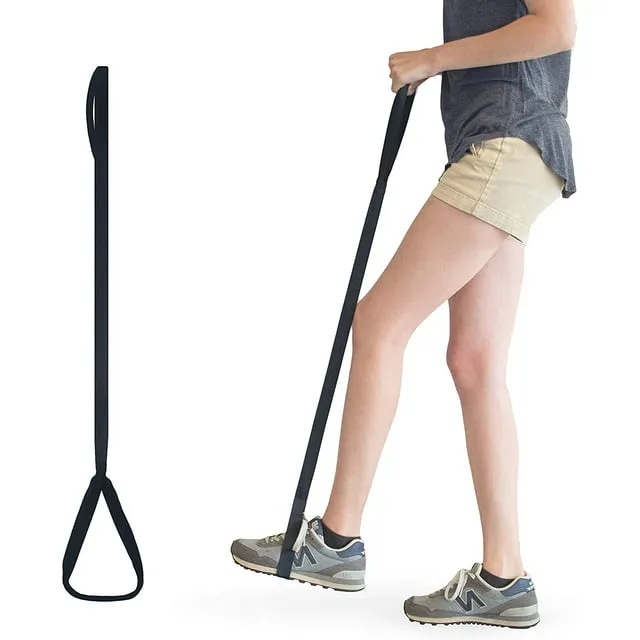 35&#034; Long Leg Lifter Durable Hand Strap &amp; Foot Loop Mobility Tool for Wheelchair