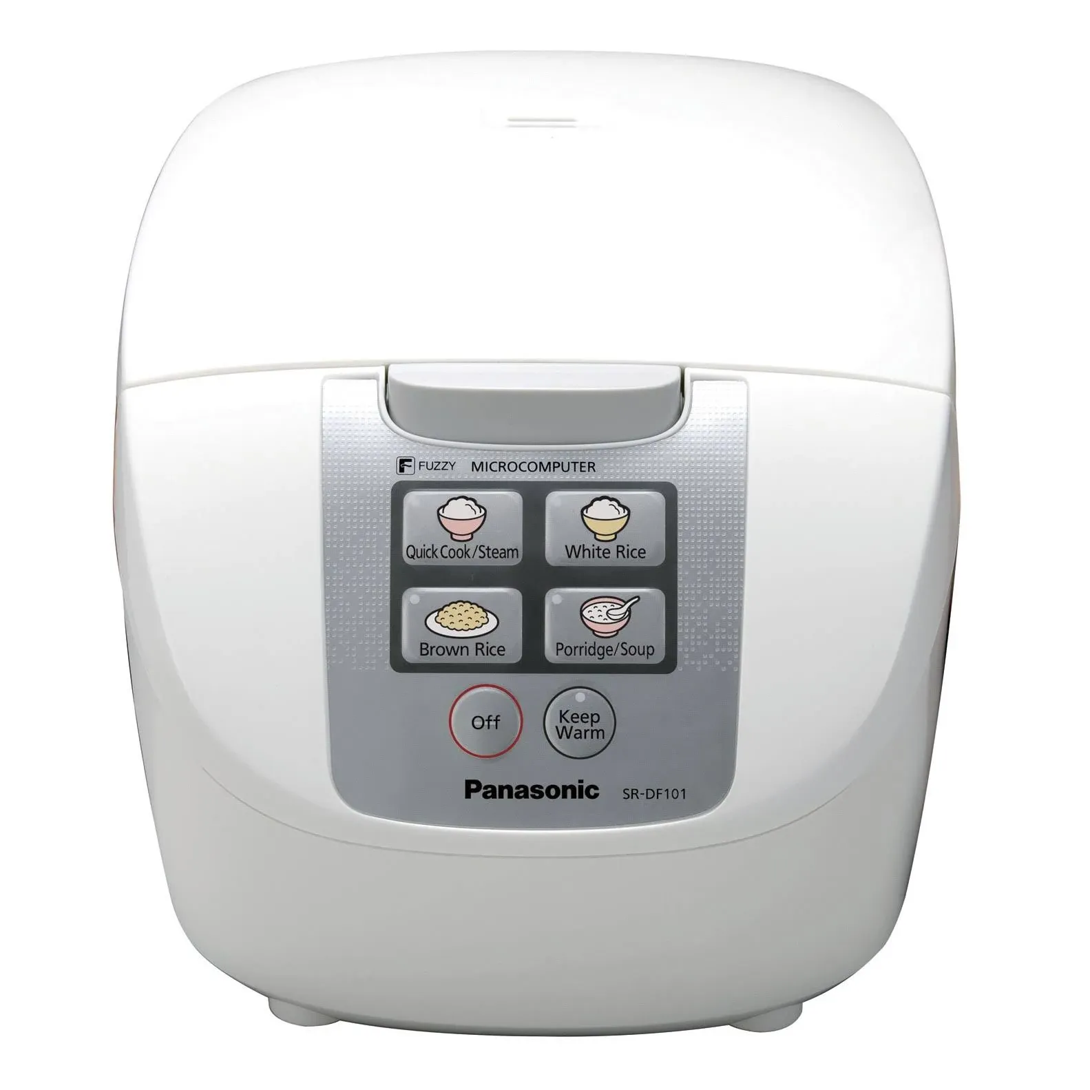 Panasonic SR-DF101 5-Cup Rice Cooker, White/ Silver