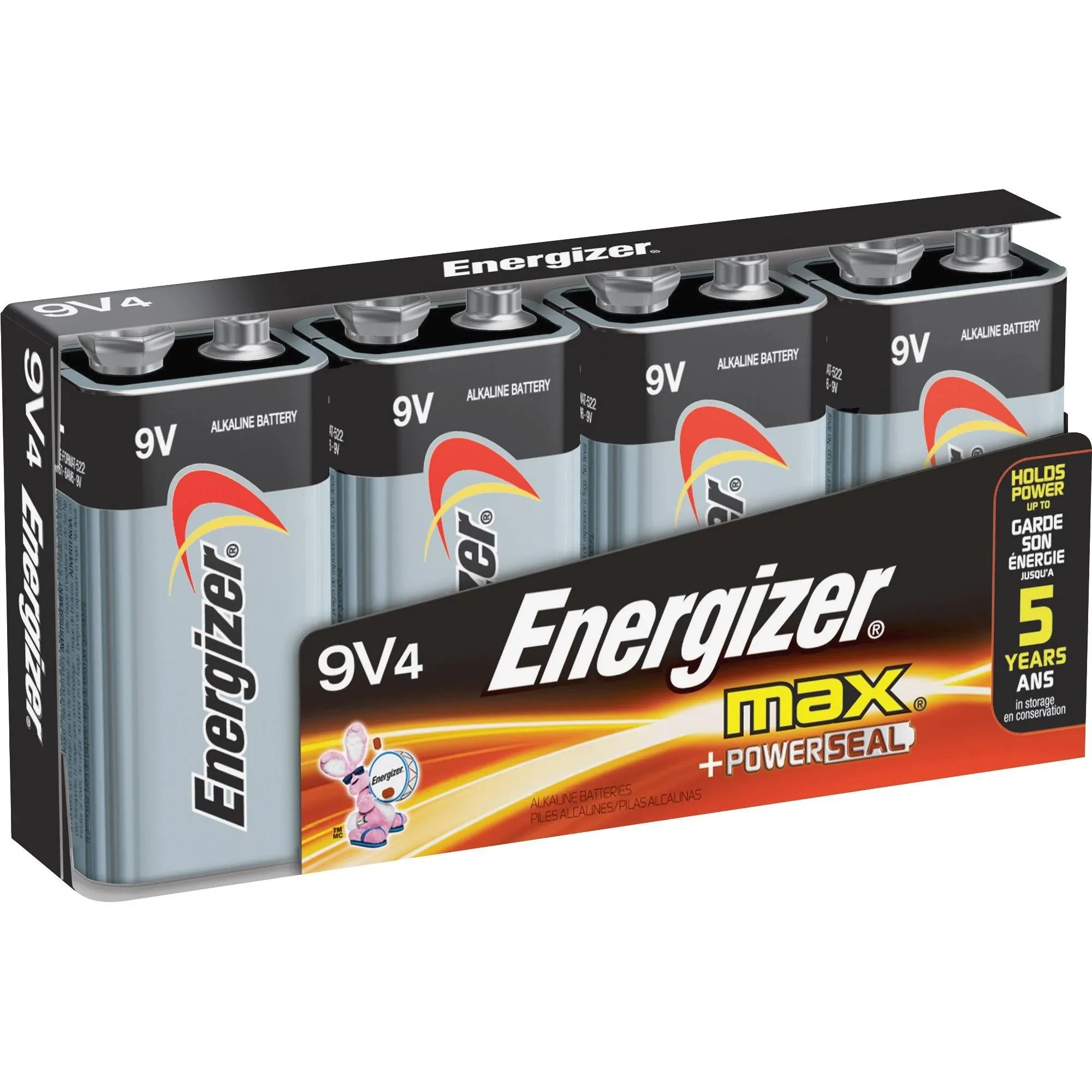 Energizer 522BP-4 Alkaline 9V Batteries - 4 Pack