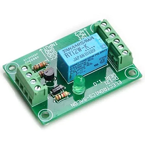 ELECTRONICS-SALON DPDT Signal Relay Module, 12Vdc, RY12W-K Relay. Has Assembled.